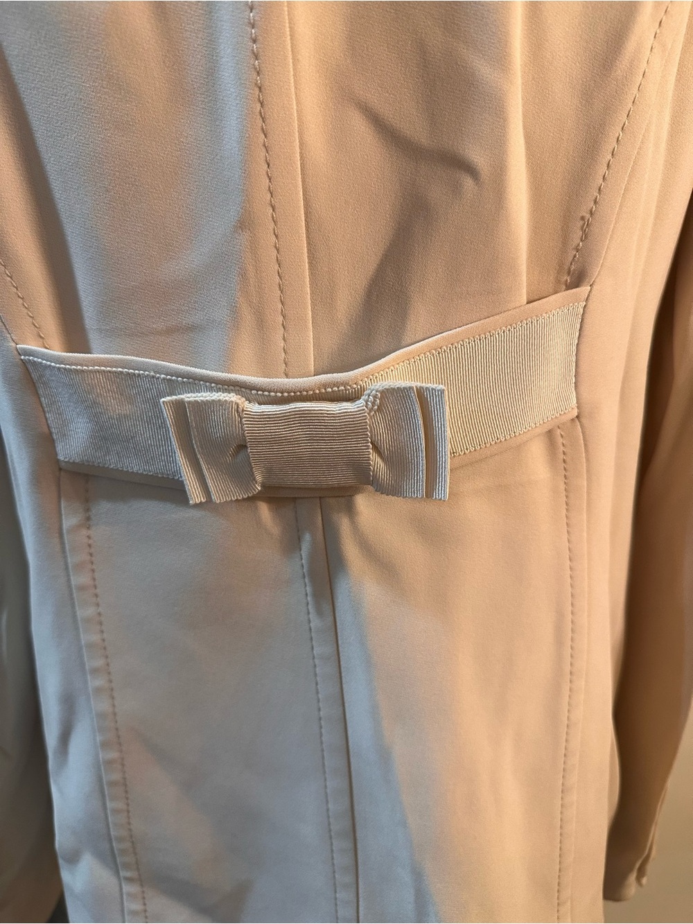 Valentino Cream Single-Breasted Tailored Blazer